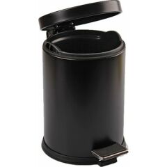 Siyah 2'li Çöp Kovası Banyo Seti Tuvalet Fırçası