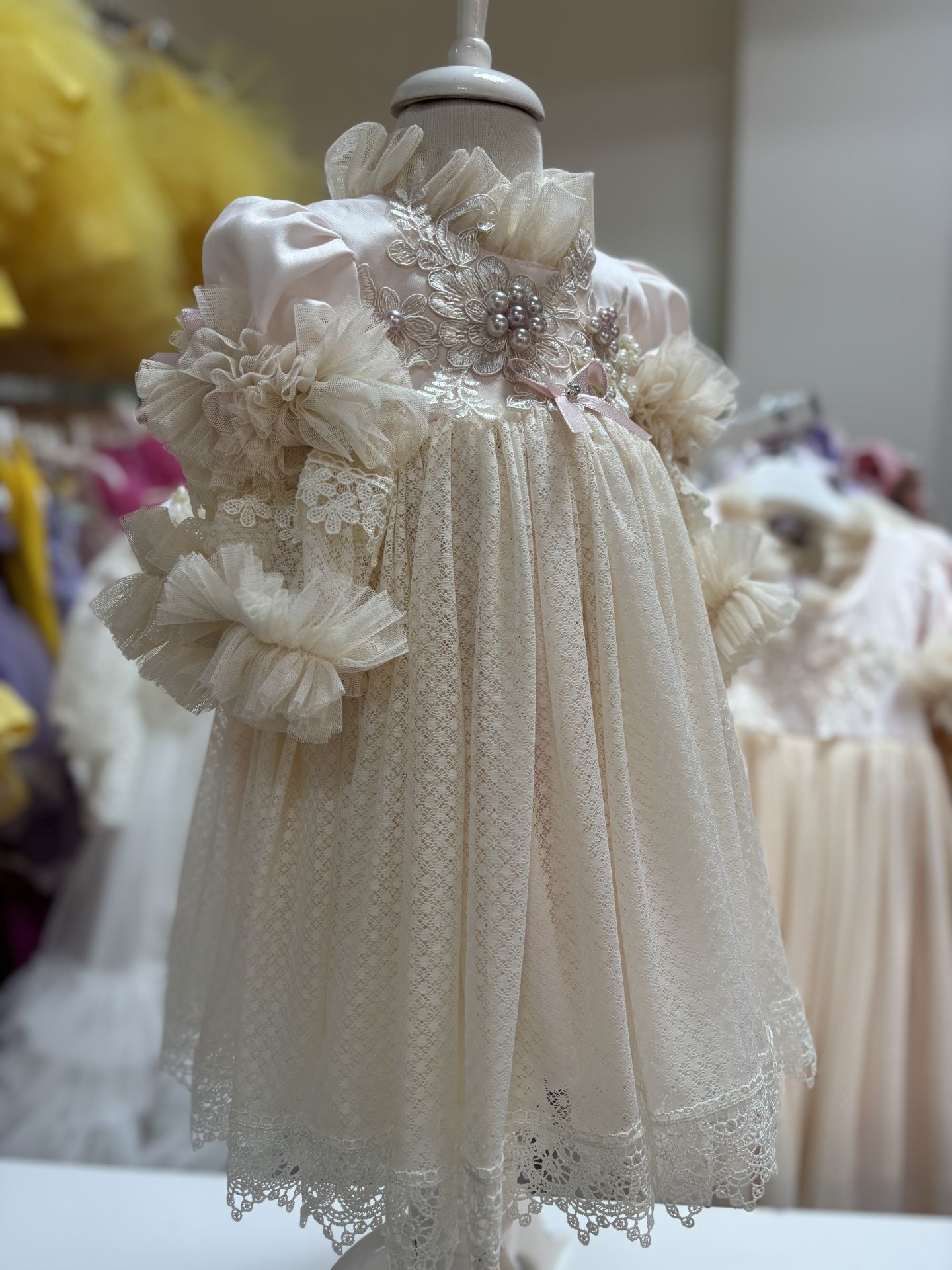 Lace Vintage Dress And Bonnet