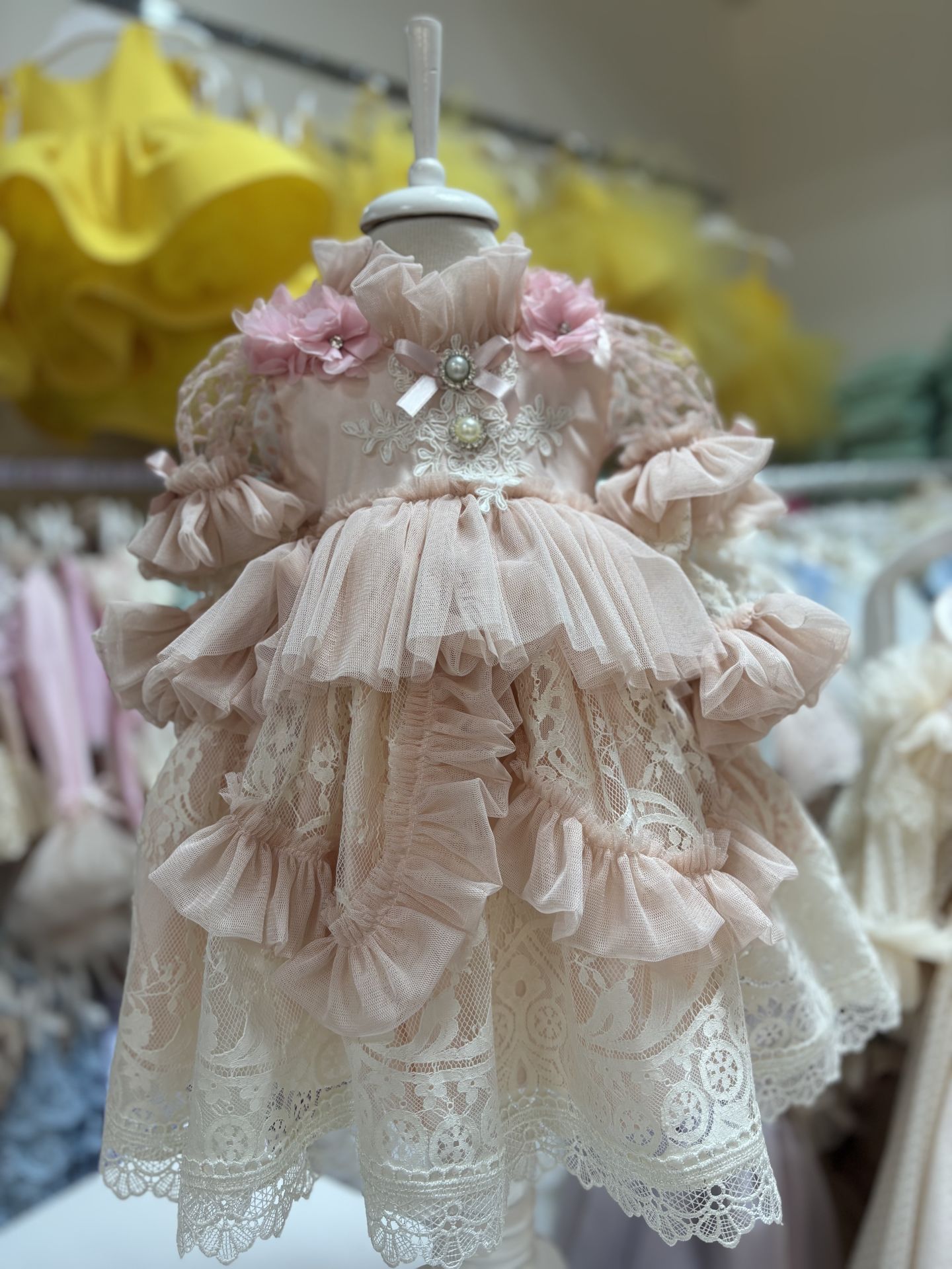 Olivia Lace Dress And Bonnet