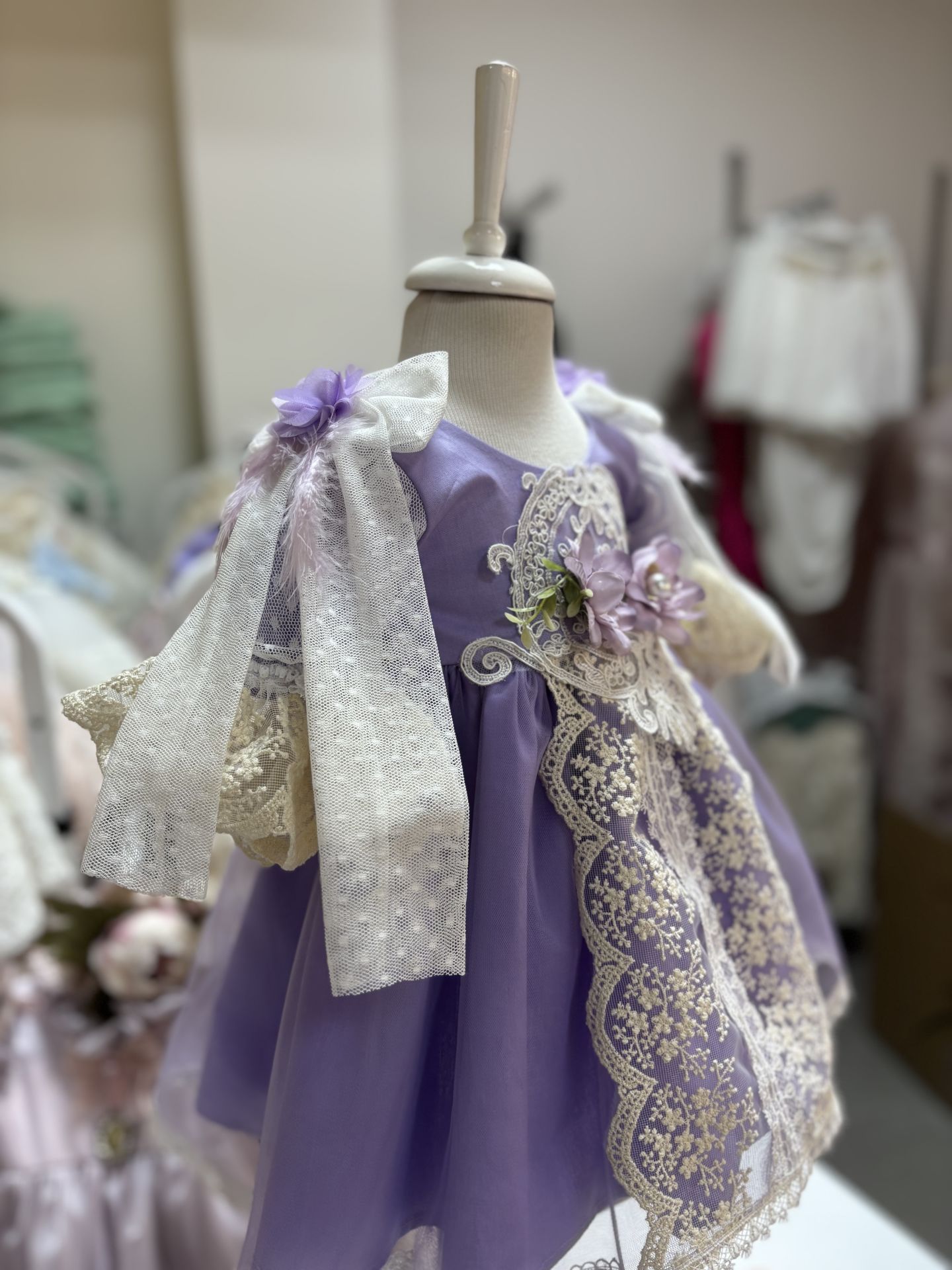Purple Vintage Dress And Bonnet