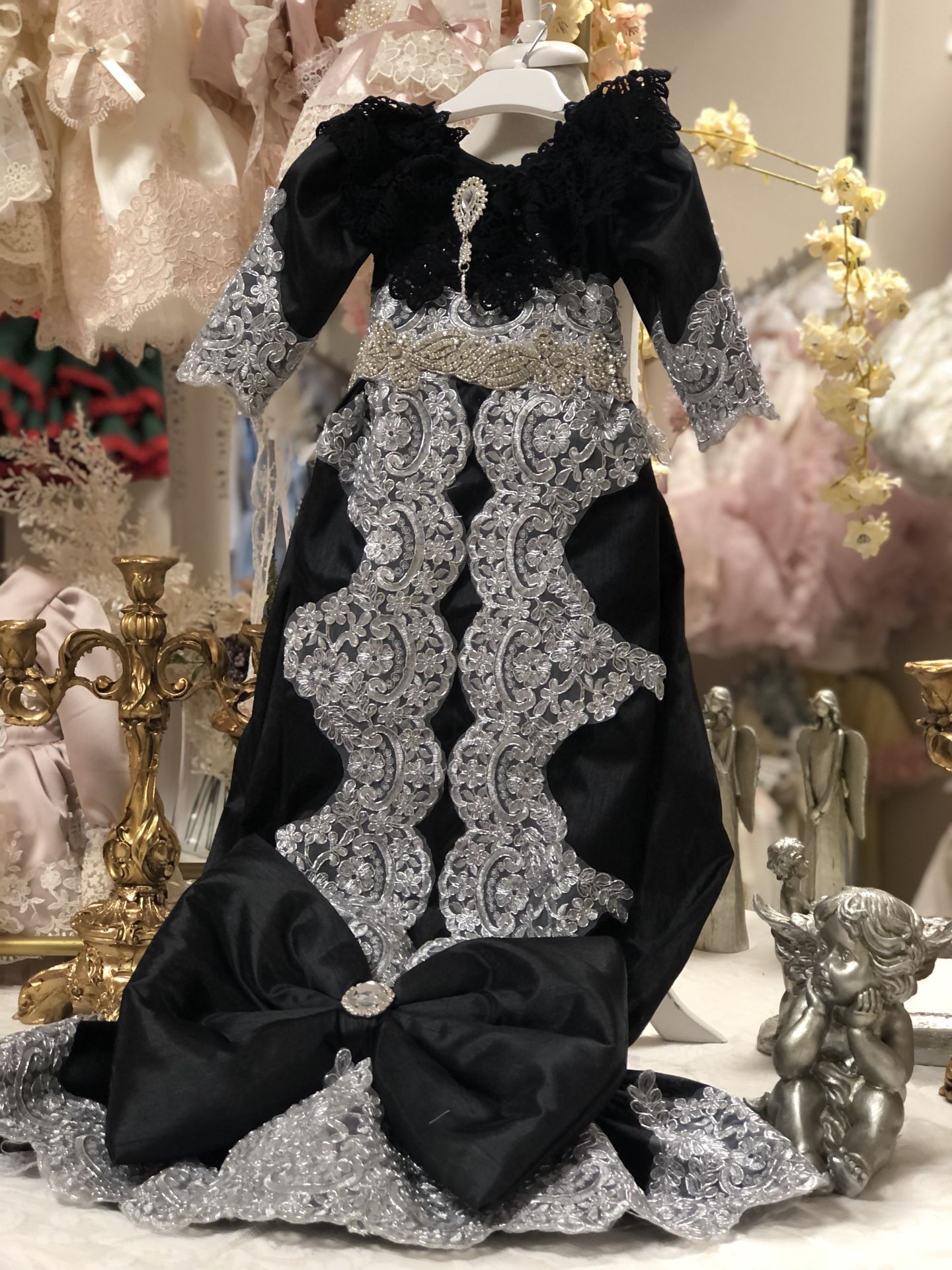 Black Baby Gown And HairBow