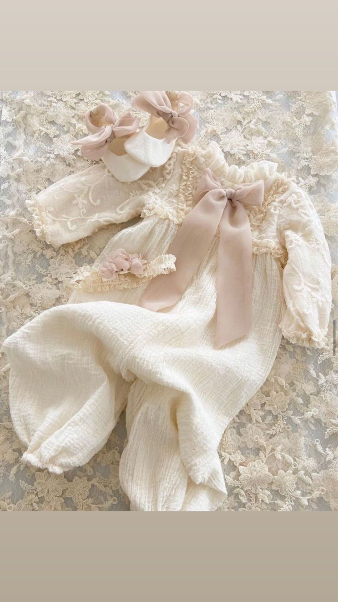 MYD012-Cream Jumpsuit And HairBand