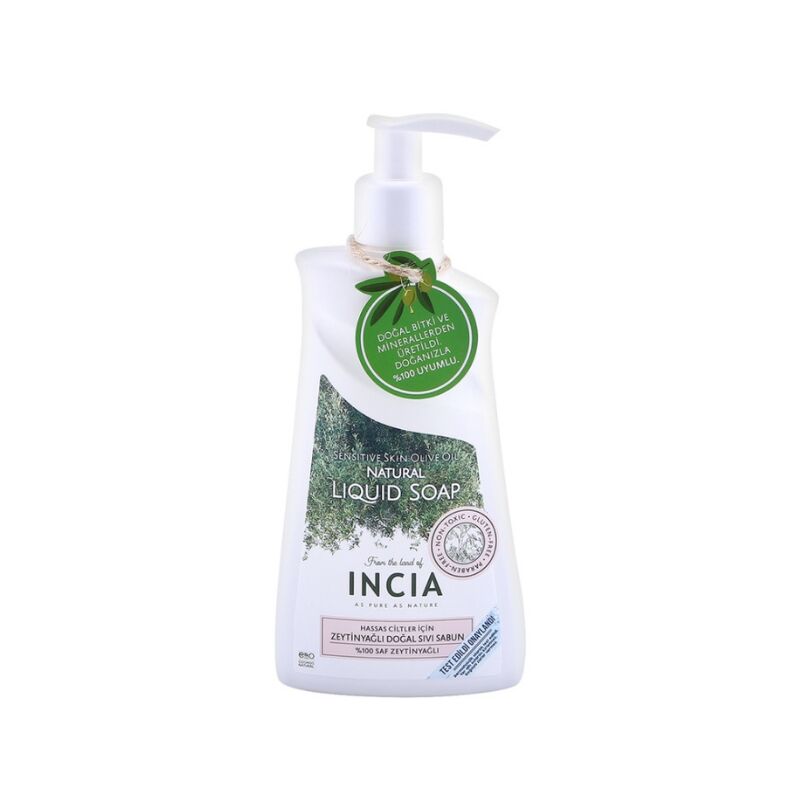 Incia Zeytinyağlı Hassas Ciltler İçin Doğal Sıvı Sabun 250 ml