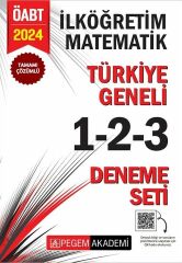 Pegem 2024 ÖABT İlköğretim Matematik Öğretmenliği Türkiye Geneli 3 Deneme (1-2-3) Pegem Akademi
