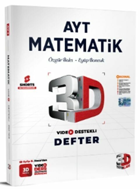 3D AYT Matematik Video Destekli Defter 3D Yayınları