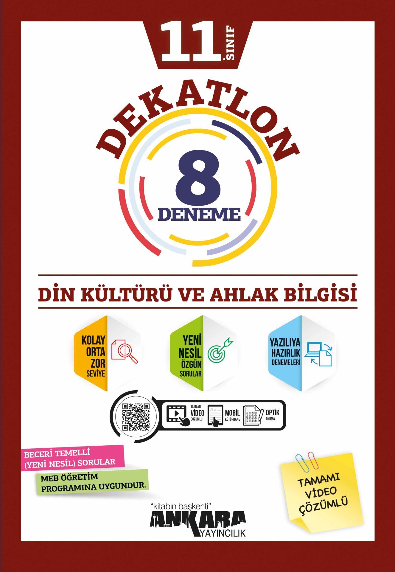 Ankara Yayıncılık 11. Sınıf Din Kültürü ve Ahlak Bilgisi Dekatlon 8 Deneme