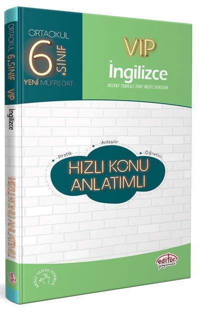 Editör Yayınevi 6. Sınıf VIP İngilizce Hızlı Konu Anlatımlı