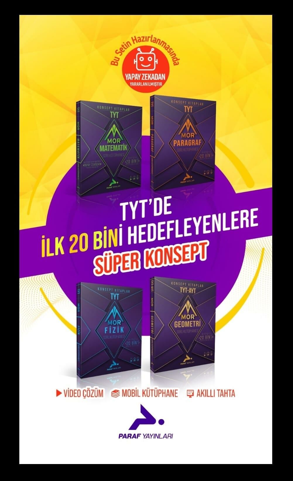 Paraf TYT De İlk 20 Bini Hedefleyenlere Süper Konsept 4 lü Set