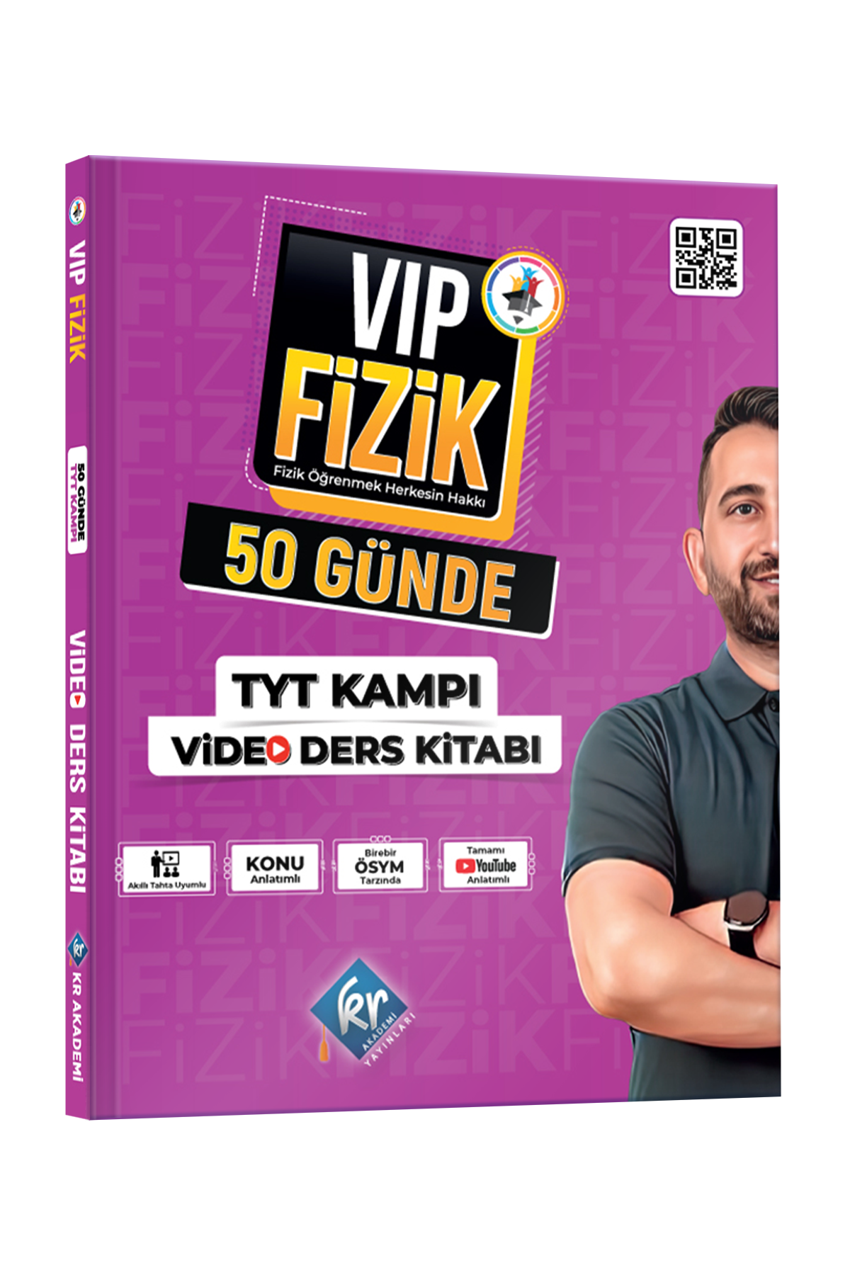 2024 Vip Fizik 50 Günde TYT Kampı Video Ders Kitabı KR AKADEMİ