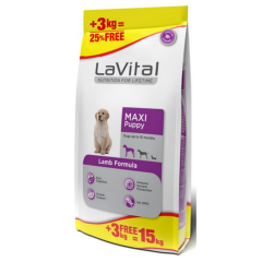 LaVital Maxi Puppy Kuzu Etli Büyük Irk Yavru Köpek Maması 15 Kg