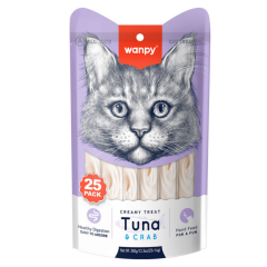Wanpy Ton Balıklı Ve Yengeçli Sıvı Kedi Ödülü 25 x 14 Gr