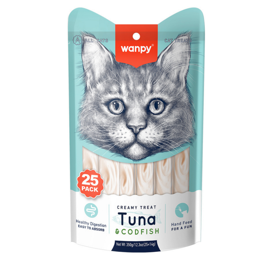 Wanpy Ton Ve Morina Balıklı Sıvı Kedi Ödülü 25 x 14 Gr