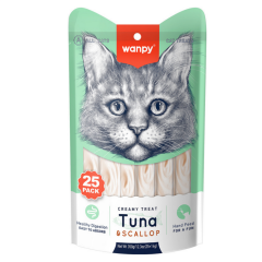 Wanpy Ton Balıklı Ve Deniz Taraklı Sıvı Kedi Ödülü 25 x 14 Gr