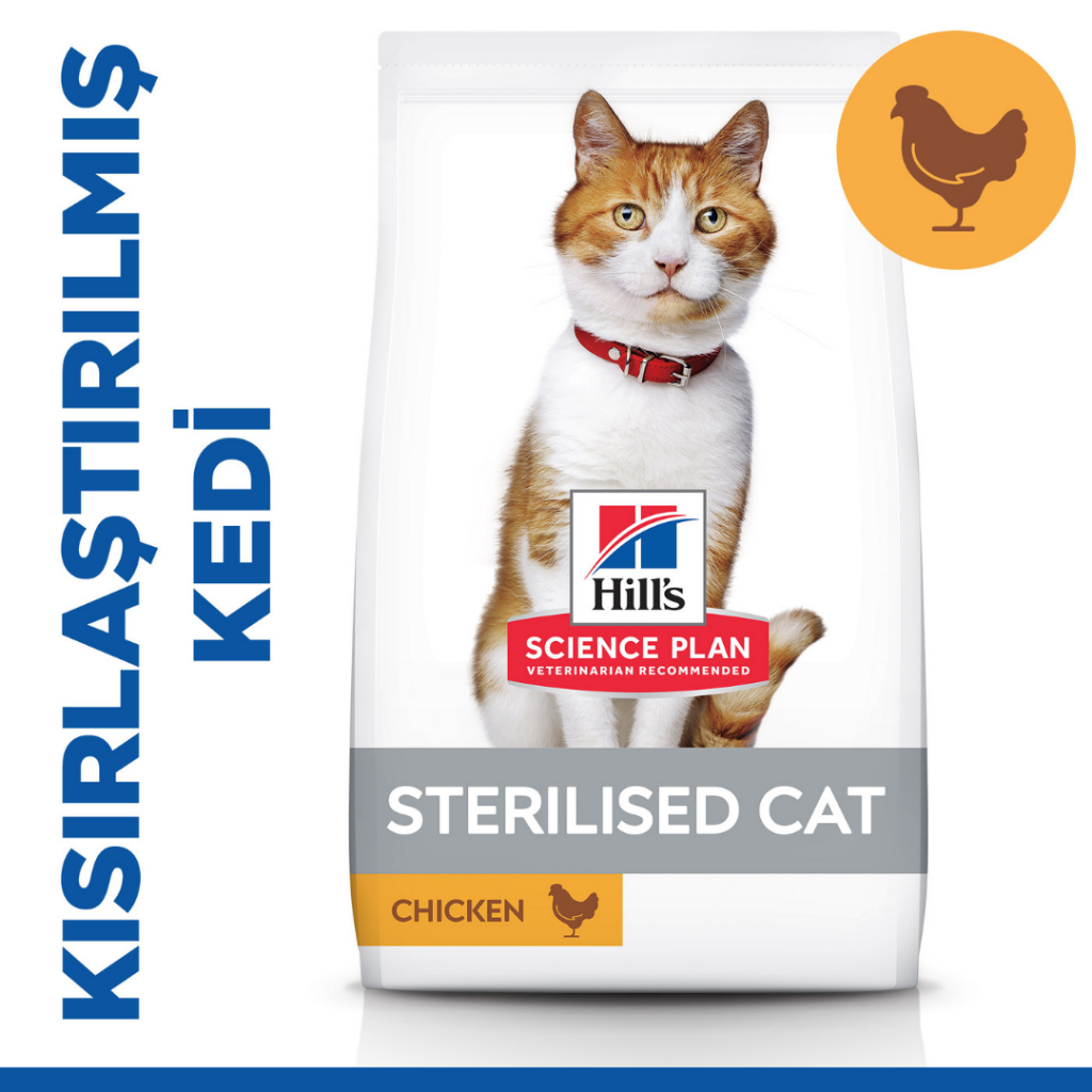 ﻿Hill's SCIENCE PLAN Tavuklu Kısırlaştırılmış Yetişkin Kedi Maması 3 Kg