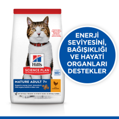 ﻿Hill's SCIENCE PLAN Tavuklu +7 Yaşlı Kedi Maması 1.5 Kg