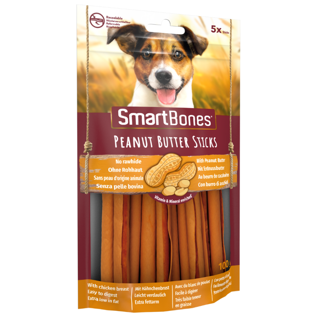 SmartBones Peanut Butter Fıstık Ezmeli Tavuklu Sticks Köpek Ödül Çubukları 5 Li 100 G