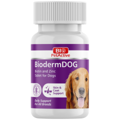 Bio PetActive Biodermdog Köpekler İçin Çinko Ve Biotin Tablet (75 Tablet) 37,5 Gr