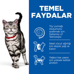 ﻿Hill's SCIENCE PLAN Tüy Yumağı Tavuklu Yetişkin Kedi Maması 1.5 Kg