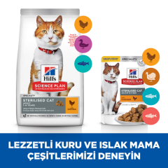 ﻿Hill's SCIENCE PLAN Tavuklu Kısırlaştırılmış Yetişkin Kedi Maması 15 Kg