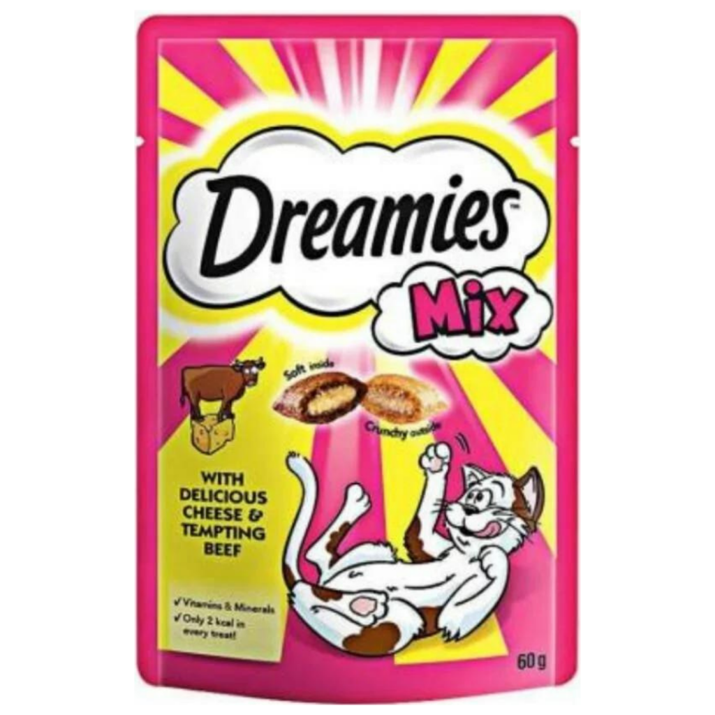 Dreamies İçi Dolgulu Peynir Sığır Mix Kıtır Kedi Ödülü 60 Gr