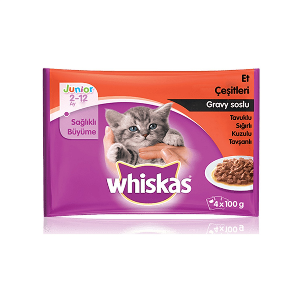 Whiskas Junior Klasik Seçenekler Yavru Kedi Pouch Maması 4 X 100 Gr