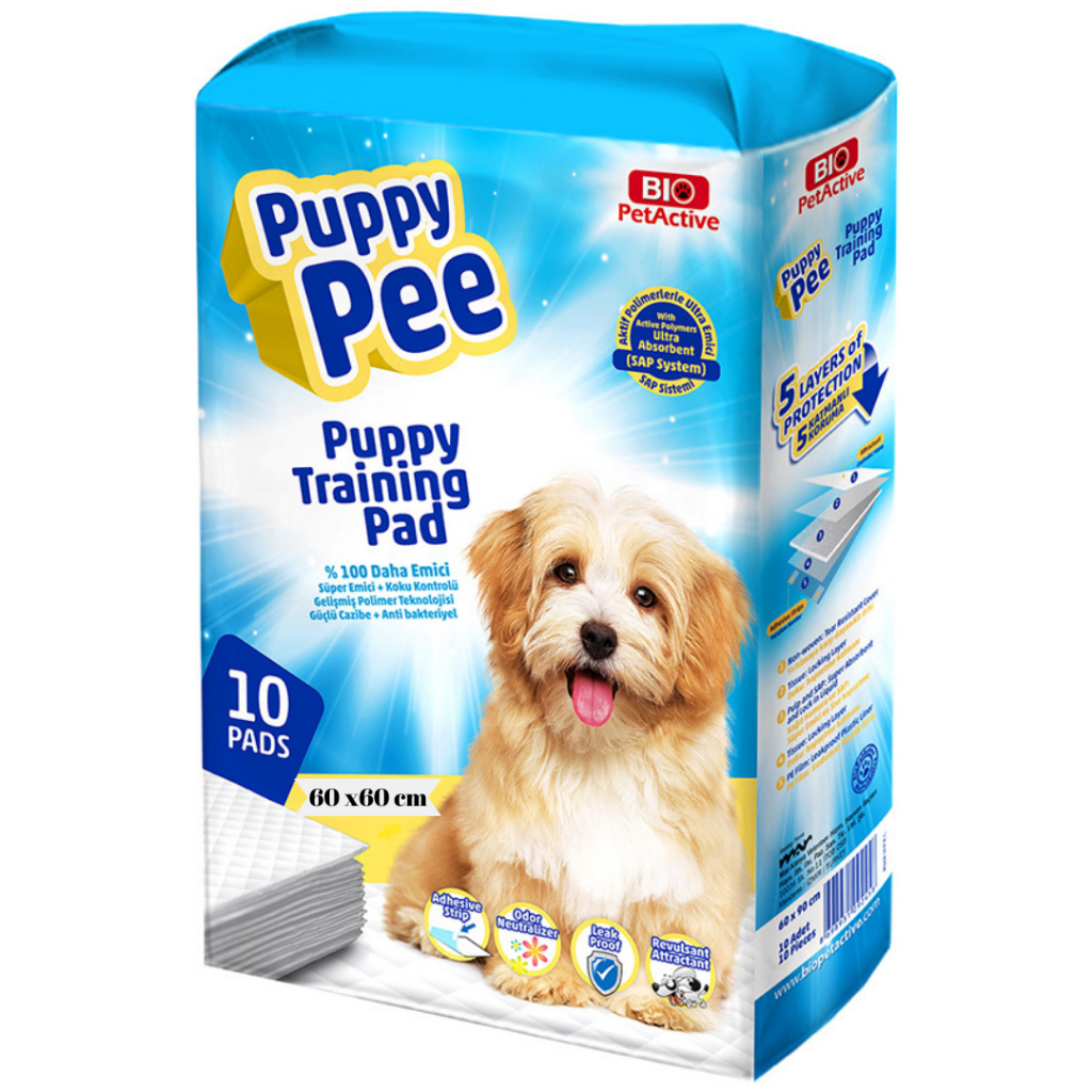Bio Petactive Puppy Pee Ultra Emici Köpekler İçin Çiş Pedi 60x60 10 Lu
