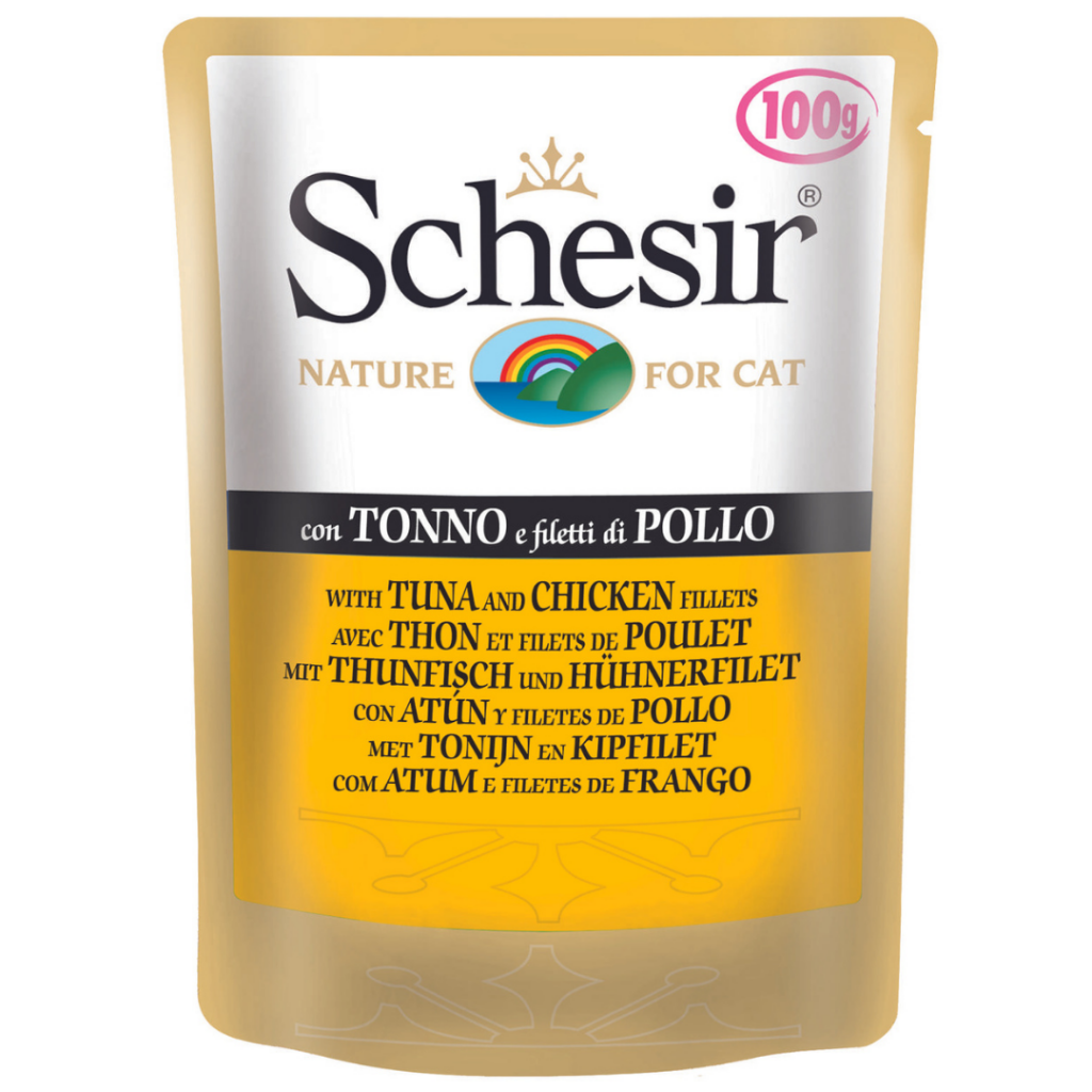 Schesir Cat Ton Balıklı ve Tavuklu Pouch Kedi Yaş Maması 100 Gr