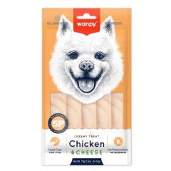 Wanpy Tavuklu ve Peynirli Sıvı Köpek Ödül Maması 14 Gr 5 Li Paket