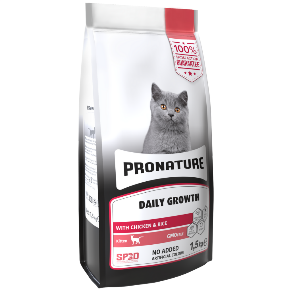 Pronature Daily Growth Kitten Tavuk Etli ve Pirinçli Yavru Kedi Maması 1.5 Kg