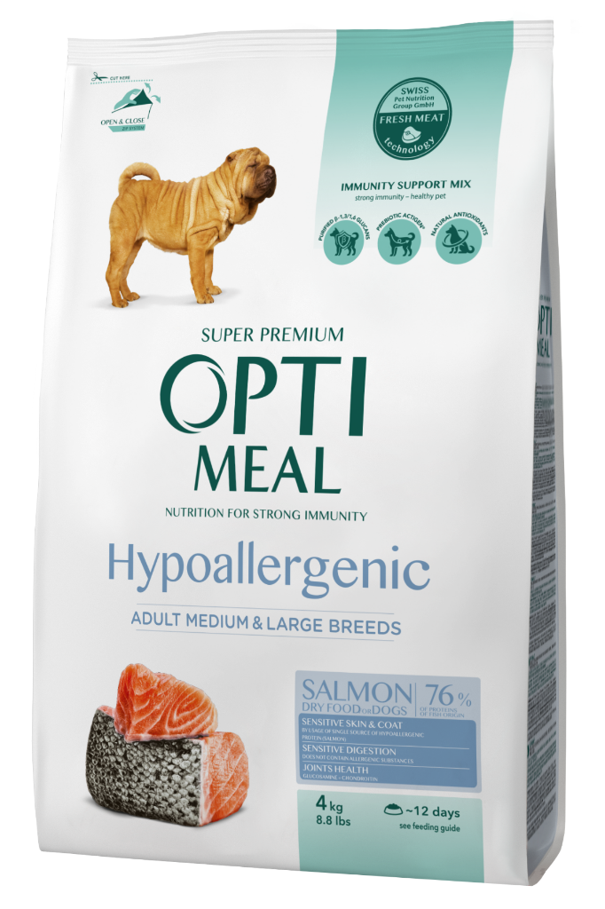 Optimeal Hipoallergenic Somonlu Yetişkin Köpek Maması 4 Kg