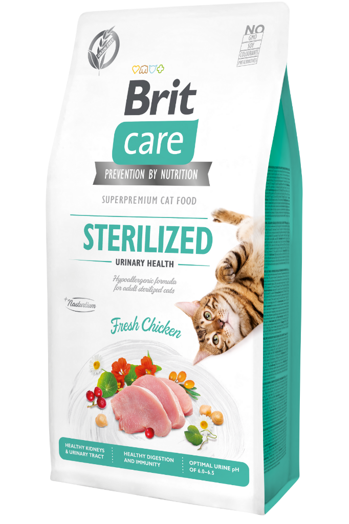 Brit Care Hypo Allergenic Üriner Sistem Sağlığı Tavuklu Tahılsız Kısırlaştırılmış Kedi Maması 7 Kg