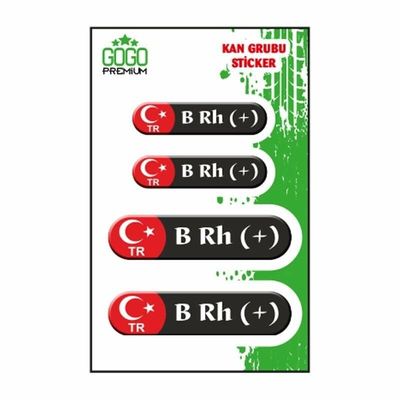 KAN GRUBU III B Rh(+) SİYAH DÖRTLÜ DAMLA ETİKET