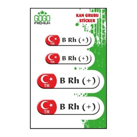 KAN GRUBU III B Rh(+) BEYAZ DÖRTLÜ DAMLA ETİKET