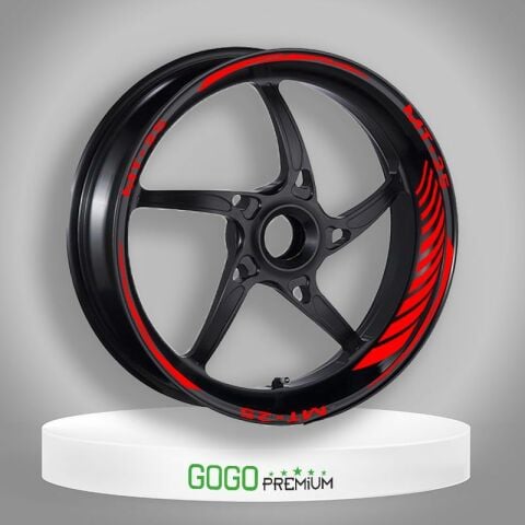 FLORASAN KIRMIZI YAMAHA MT-25 UYUMLU RACING 1 SET JANT ŞERİDİ