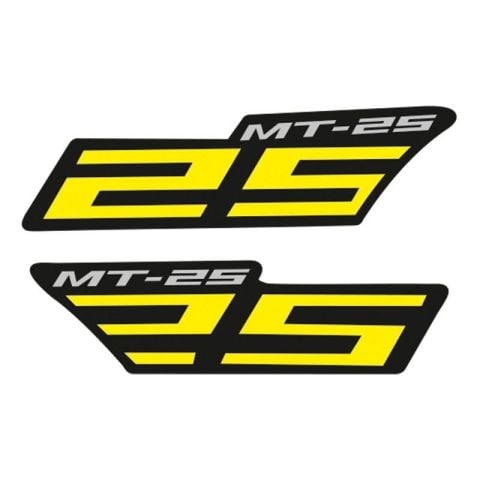 YAMAHA MT-25 UYUMLU SARI YAN STICKER SET