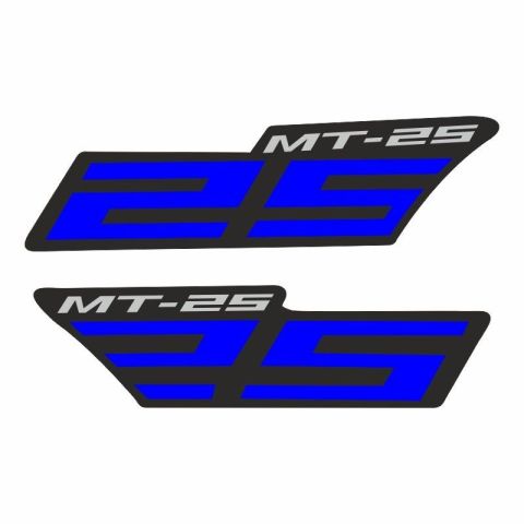 YAMAHA MT-25 UYUMLU MAVİ YAN STICKER SET