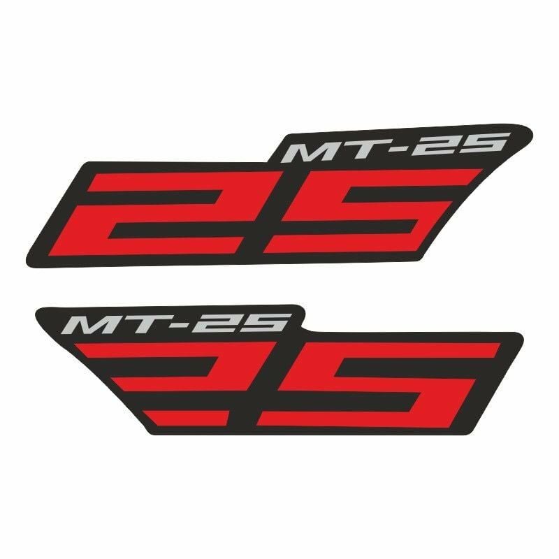 YAMAHA MT-25 UYUMLU KIRMIZI YAN STICKER SET