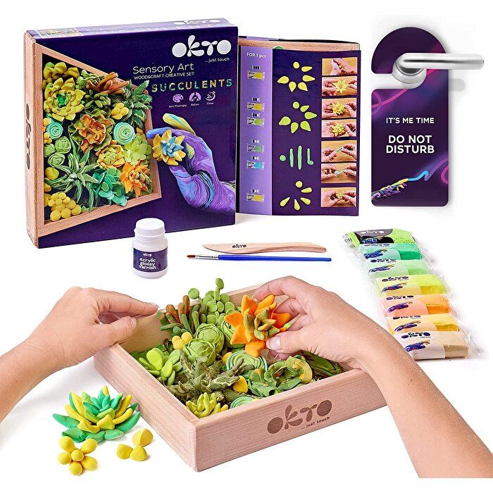 Succulents Energy 3D Duyusal Sanat Seti