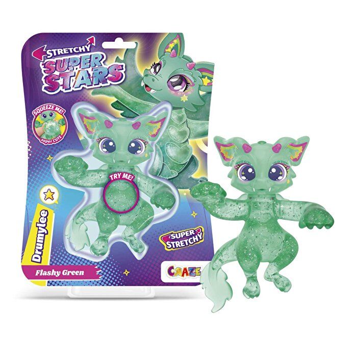 Superstars Flashy Green Drumylee Stretchy Figür
