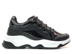 142 Kadın Siyah Rugan-Siyah Sneaker Siyah - 38