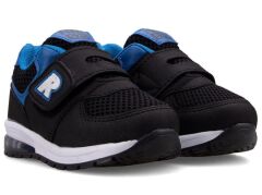 525-1 Bebek Hafızalı Taban Işıklı Sneaker Siyah/Saks Mavi - 22