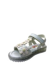 2129 Ortopedik Kız Çocuk Beyaz Çiçekli Sandalet BEYAZ - 28