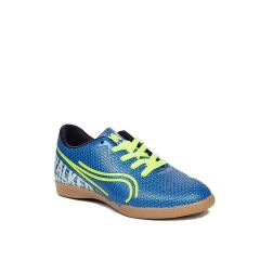 233 Erkek Çocuk Futsal Ayakkabı Saks Mavi/Yeşil - 35