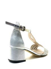1834 Kız Çocuk Abiye Topuklu Ayakkabı Gümüş - 36