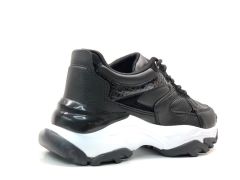 157 Memory Foam Taban Kadın Siyah-Beyaz Yürüyüş Spor Ayakkabı SİYAH-BEYAZ - 39