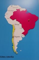 Güney Amerika Kıtası Yapboz Haritası / Puzzle Map South America