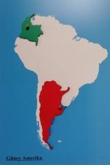 Güney Amerika Kıtası Yapboz Haritası / Puzzle Map South America