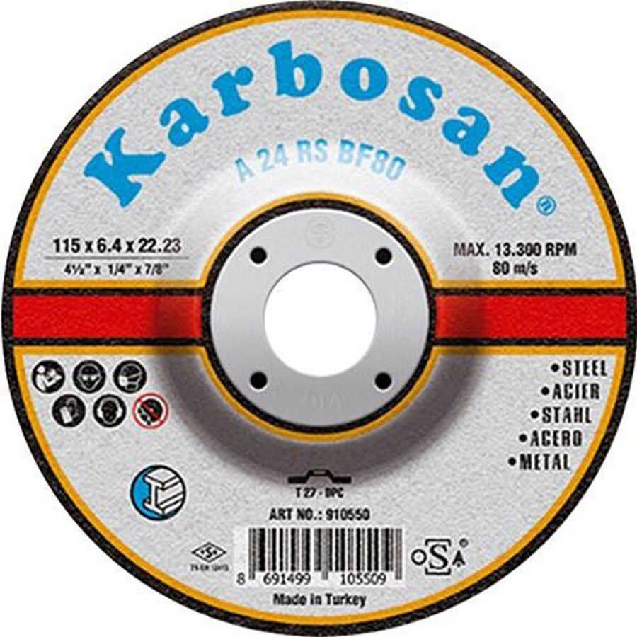 Karbosan (10 Adet) 180x6.4x22.23 NK Metal Taşlama Diski 910570 (A 24 RS BF80)