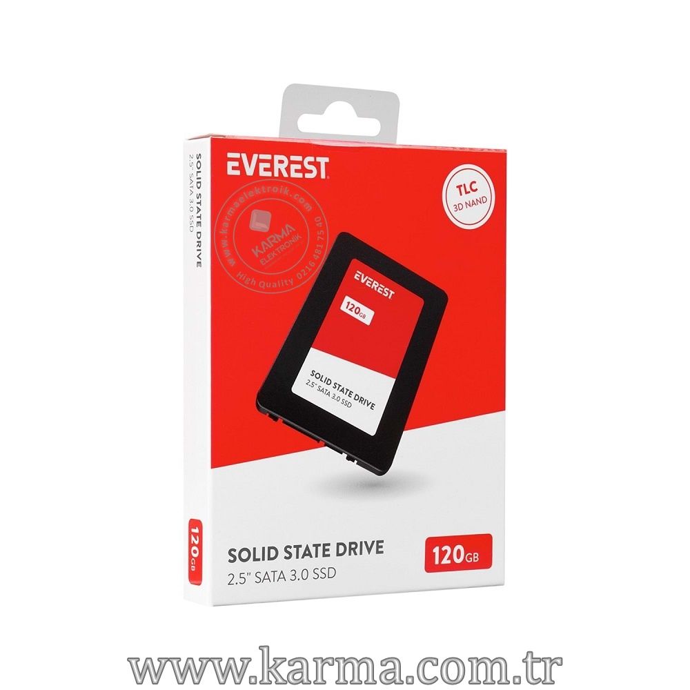 Everest ES120SH 120GB 2.5'' SATA 3.0 500MB/400MB SMI+HYNIX 3D NAND Flash SSD (Solid State Drive)