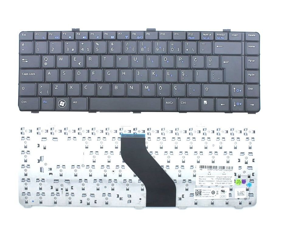 Dell Vostro V13 Notebook Klavyesi - Siyah - TR